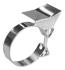 ABRACADEIRA ESCAPAMENTO 4 POLEGADAS COM SUPORTE CROMADO PARA TUBO CROMADO