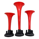 BUZINA AR 3 CORNETAS VERMELHO S/KIT PLASTICA