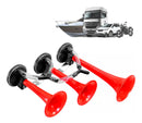 BUZINA AR 3 CORNETAS VERMELHO S/KIT PLASTICA