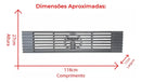 GRADE FRONTAL MB 709 710 3/4 PLASTICA VERLI